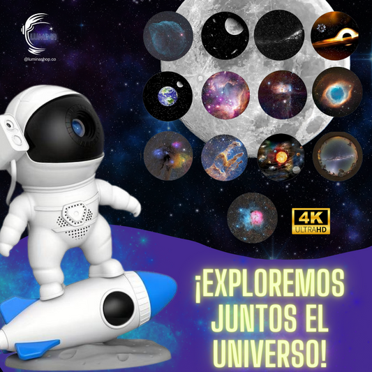 PROYECTOR GALAXIA LAMPARA  ASTRONAUTA